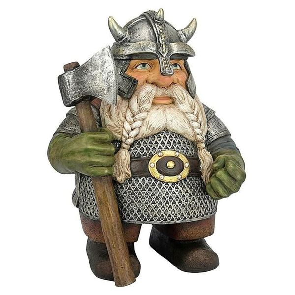 Decor Resin Norse Dwarf Viking Lord Lawn Gnome Ornament (12cm)