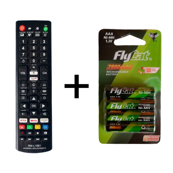 Universal LCD/LED Tv Remote Control &amp; Battery Pack &amp; Battery Charger Combo
