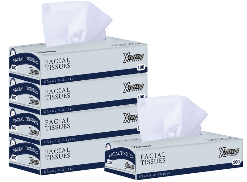 Xtreem Facial Tissues 100's - Pack of 5 Boxes