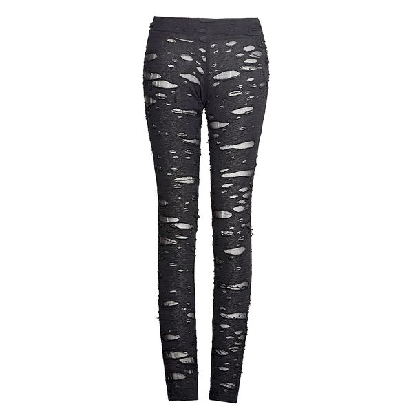 PUNK RAVE Gothic Broken Mesh Leggings