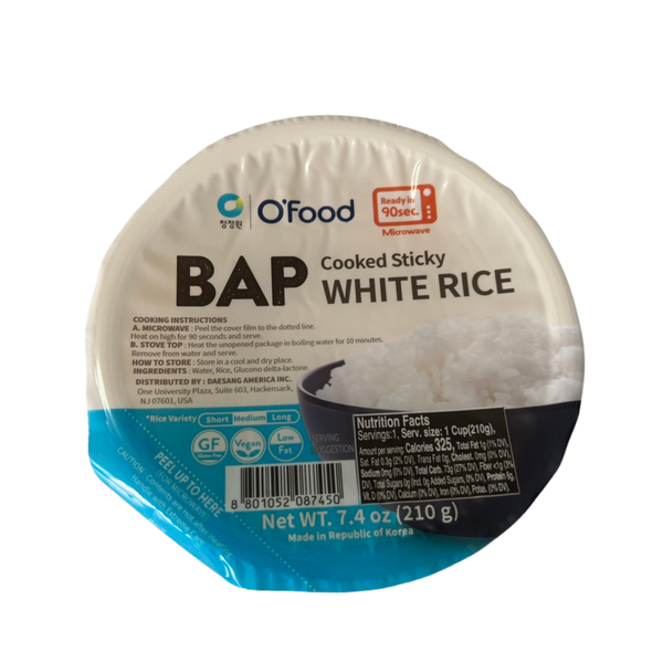 Chung Jung One O'Food Bap Cooked Sticky White Rice 210g 3-Pack Ready in 90s