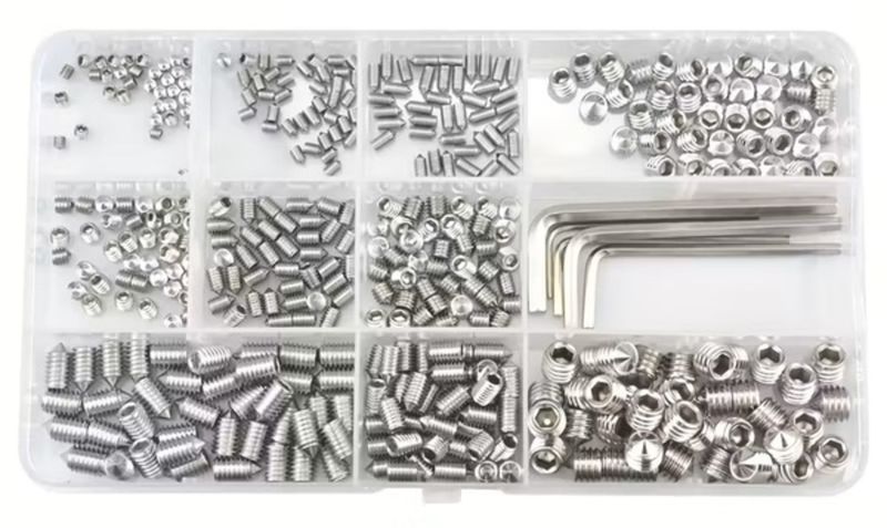 HB 400 piece Stainless Hex Socket Grub Screws Kit with Wrench