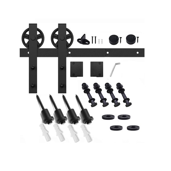 1.5m Barn Door Rail System Big Spoke Wheel Sliding Door Rail