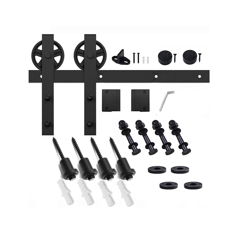 1.5m Barn Door Rail System Big Spoke Wheel Sliding Door Rail