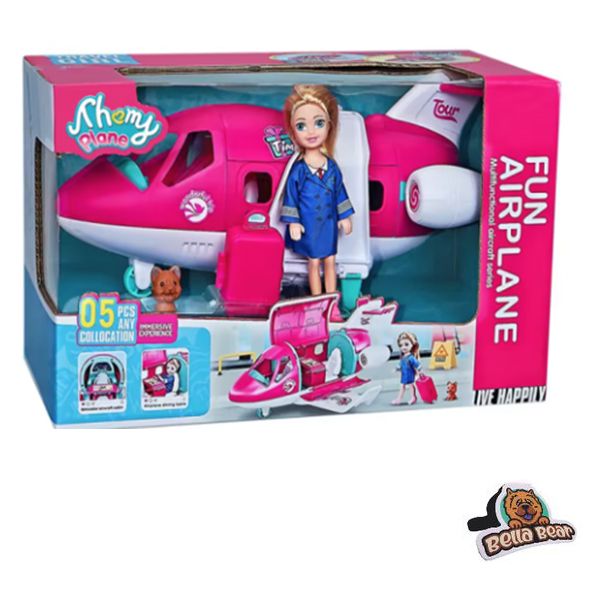 Bella Private Pink Jet Airplane for Dolls