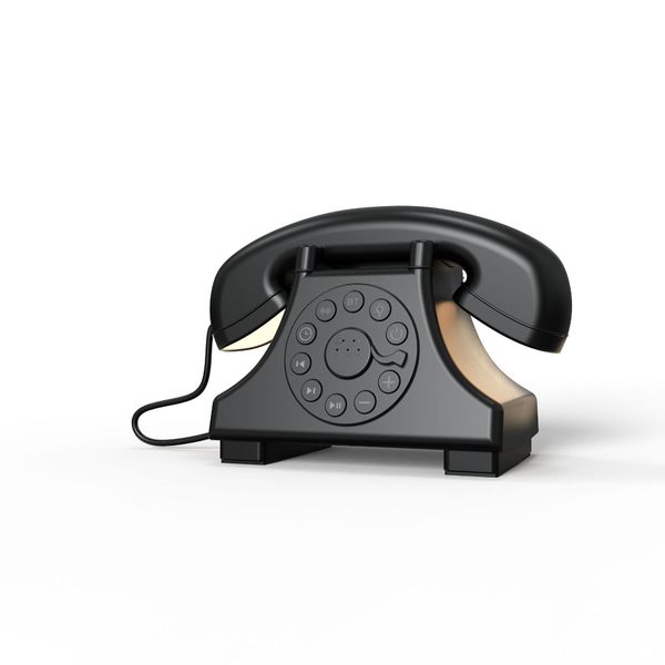 Retro Telephone Bluetooth White Noise Night Light - Black