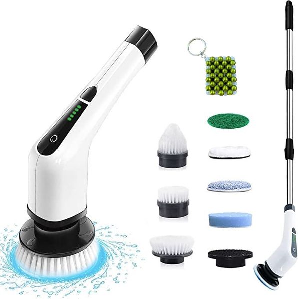 Multifunctional Electric Cleaning Brush -Rechargeable Scrubber &amp; Key Holder