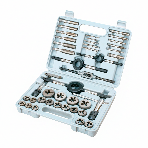 Groz - Carbon Steel Tap &amp; Die Set for Metalworking - 3-12mm