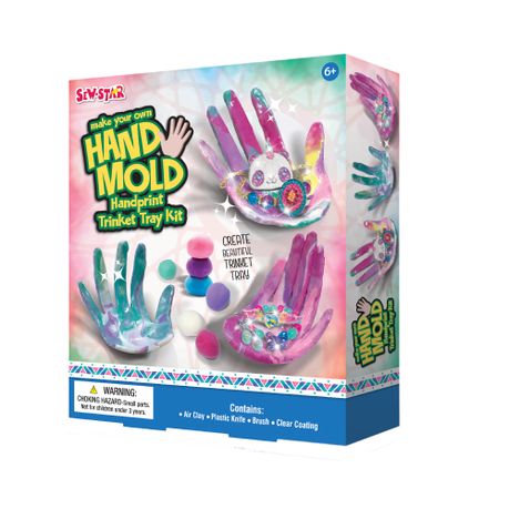 Sew-Star - Make Your Own Hand Mold - Handprint Trinket Tray DIY Kit Image