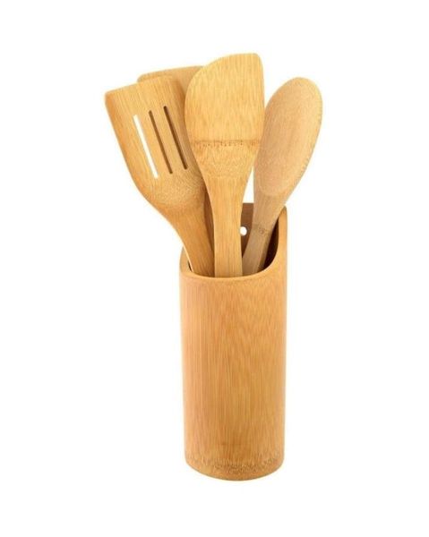 Pack of 5 - Bamboo Wooden Spoon Set