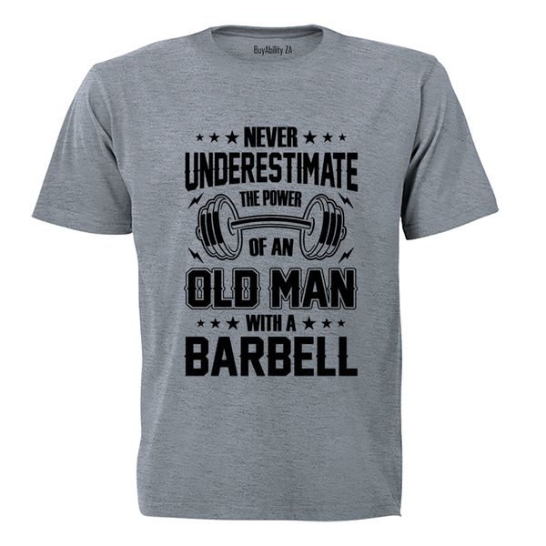Old Man With A Barbell - Adults - T-Shirt