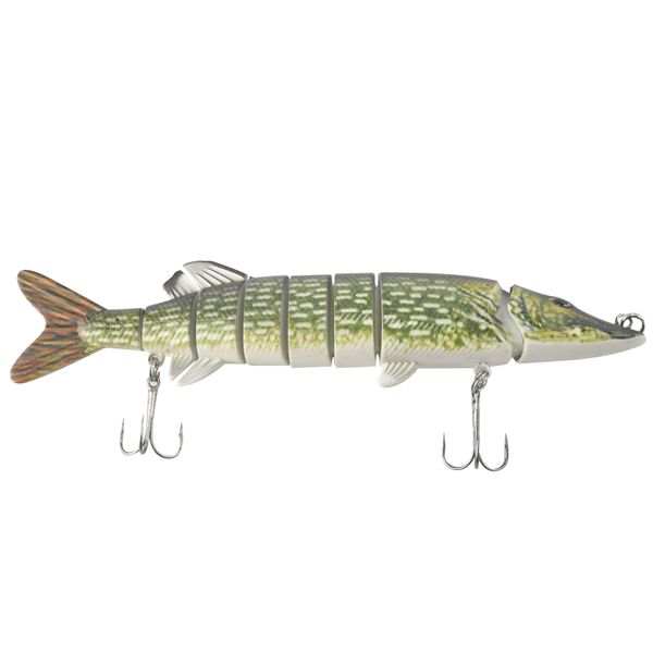 20cm 40g Multi-jointed 8-segement Fishing Lure Hard Bait ArmyGreen
