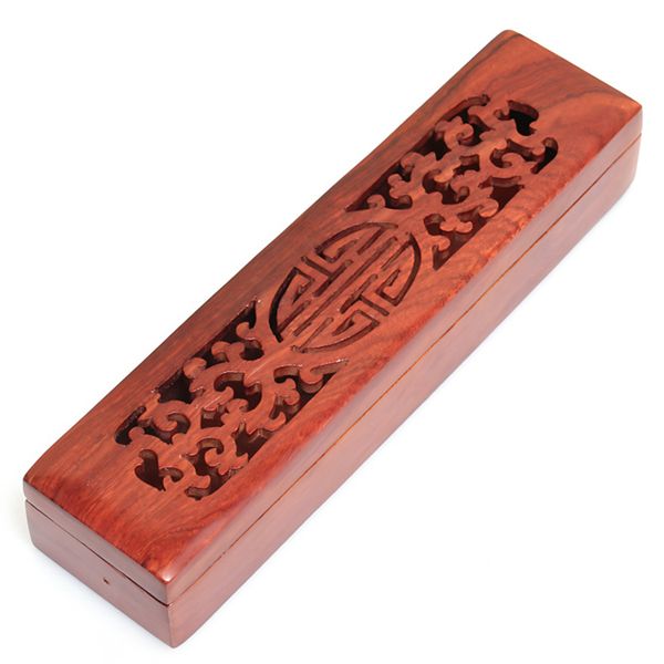 Incense Box Made of Rosewood Material, Hand Carved Solid Wood