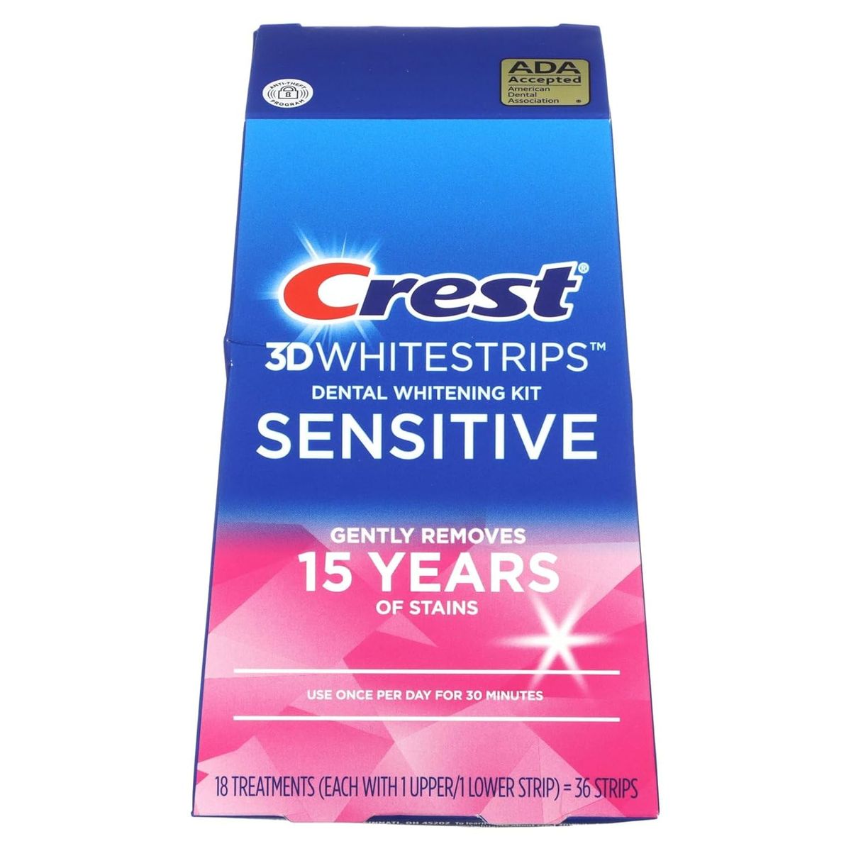 Crest 3D Whitestrips Sensitive Teeth Whitening Kit (18 Treatments)