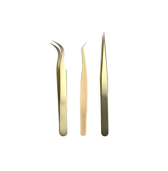 Tweezers for Professional Eyelash Extension - 3 Pairs