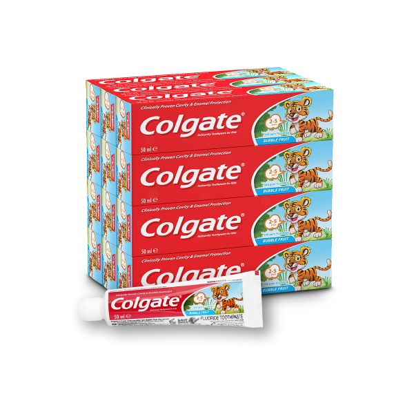Colgate Kids 2-5 Years Anticavity Bubble Fruit Toothpaste - 12 X 50ml