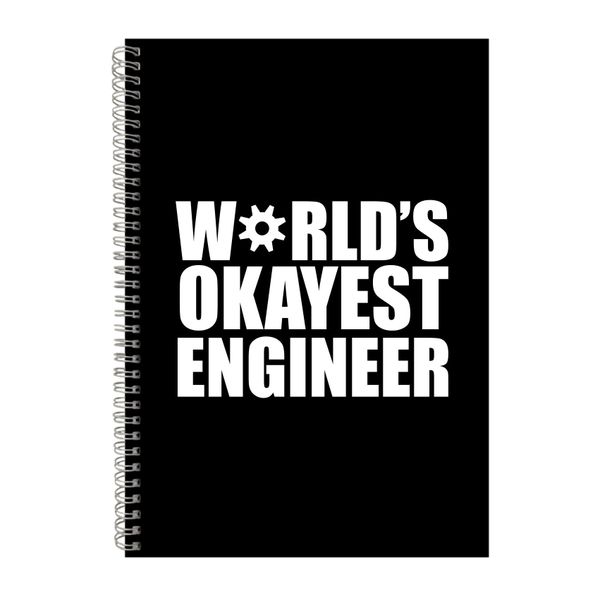 World_s Okayest Engineer Notebook Engineer Gift Idea A4 Notepad 139