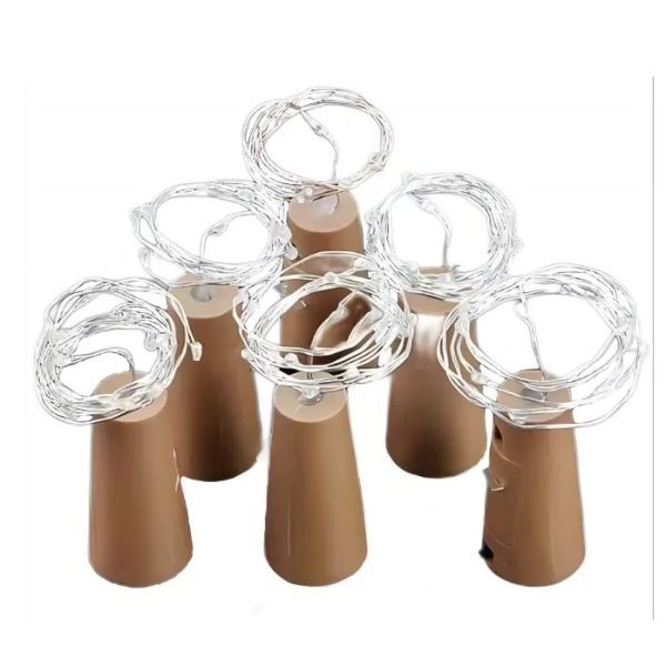 ZYF-D236 Warm White 3M Copper Wire Cork Bottle Fairy Lights Pack of 50