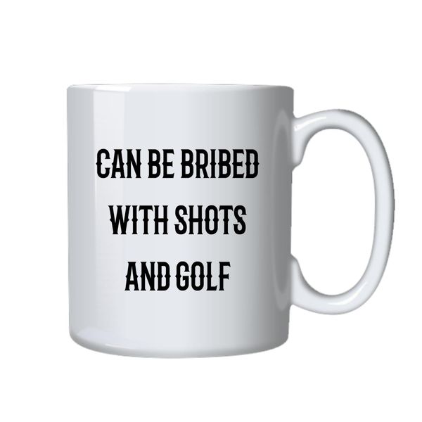 Shots and Golf Coffee Mug - Best Funny Novelty Cup Gift Idea for Men
