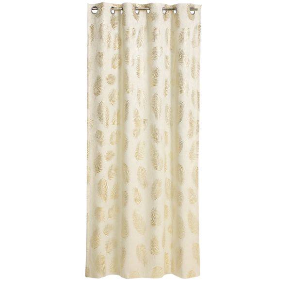 Danny Home Blackout Window Curtain 132cm - Cream and Gold