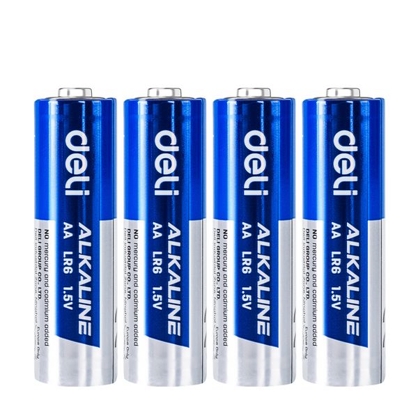 DELI 4 PCS Alkaline Battery AA 1.5V 4 PCS Long-Lasting Power