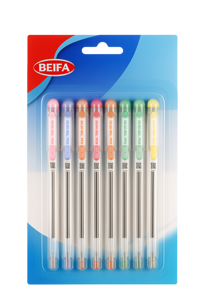 Gel Ink pen-Black Ink -12 x blister cards/cases with 6 pens inside