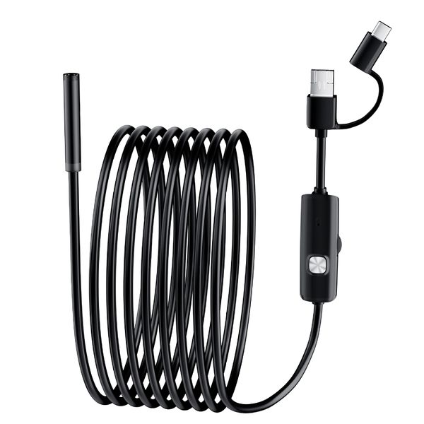 3-in-1 Waterproof Industrial Endoscope Camera , HD 1280P, 7mm 5M Cable