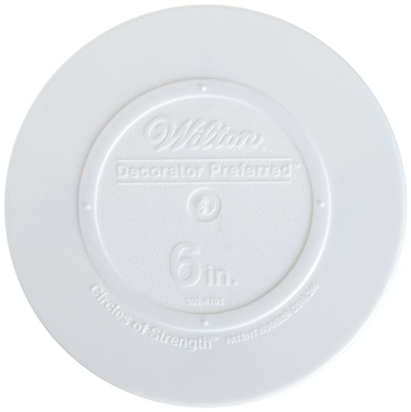 Wilton 6" White Smooth Edge Round Separator Cake Plate Preferred Decorator