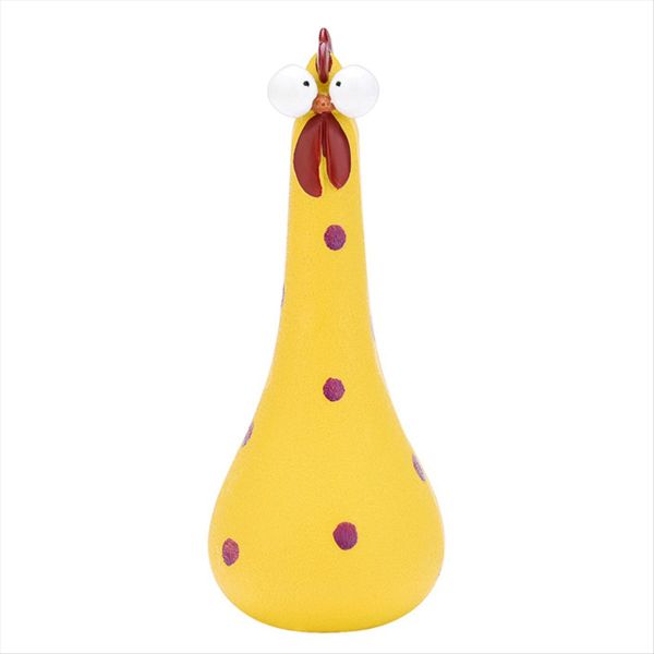 Resin Crafts Chicken Ornaments Garden Decoration Long Neck Yellow