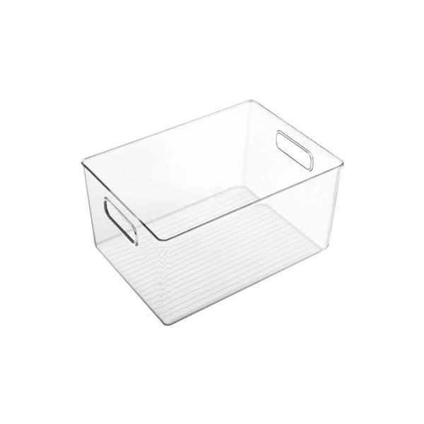 Medium-ANV Clear Stackable Storage Boxes with Handles