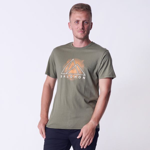 Salomon Men's Mountain And Valleys Short Sleeve T-Shirt - Deep Lichen Green