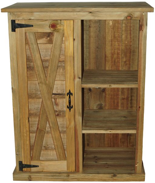 Rustic 1 Door Barn Cupboard for use in Living Room or Kitchen