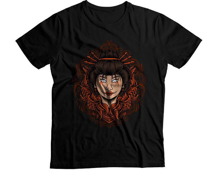 Woman Creepy Face Graphic T-Shirt
