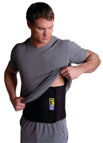 GoFit Double Thick Neoprene Waist Trimmer - Black/One Size Fits Most