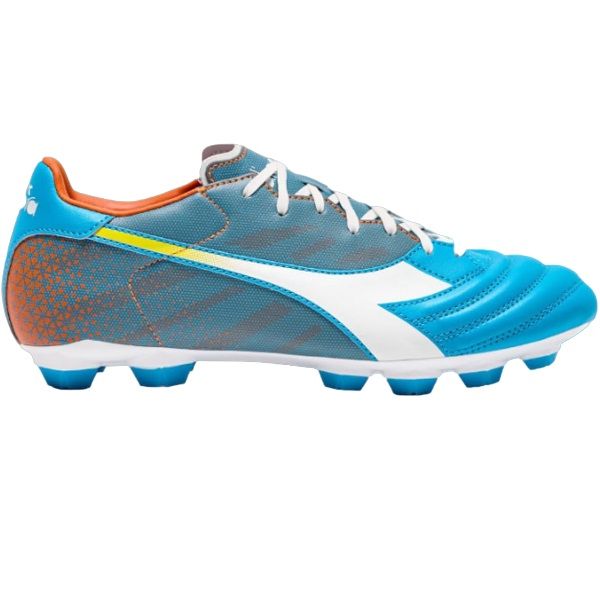 Diadora - Brasil Elite Veloce GR LPU Soccer Boots - Blue Fluo/White/Orange