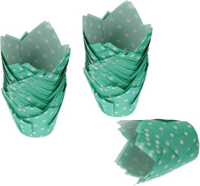 100Piece Tulip Baking Cups/Muffin Oil-Proof Paper Cake Liners