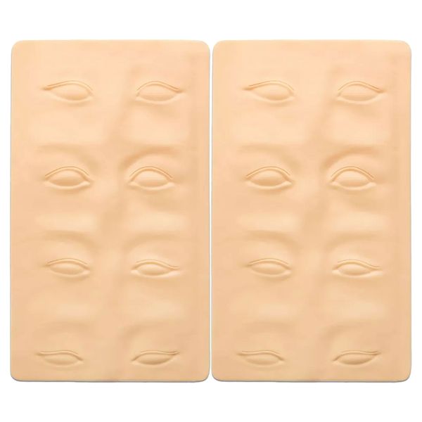 2 Pieces 3D Microblading Tattoo Practice Skin for Eyebrows Cosmetic Makeup