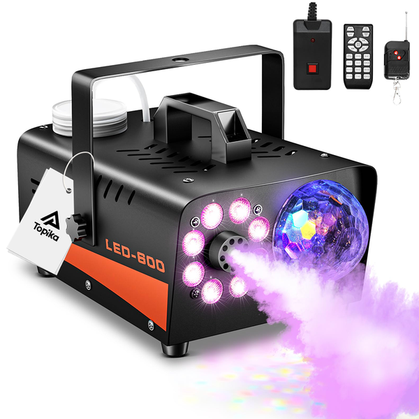 Topika Fog Machine Smoke Machine Fog for Indoor Outdoor with LED Lights