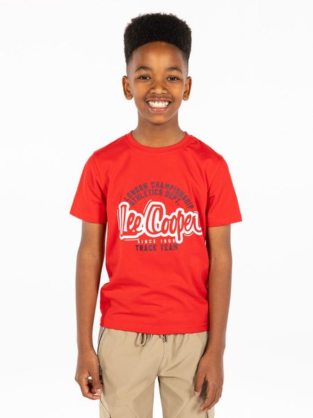 Lee Cooper Boy's SS T-Shirt: Luke Red