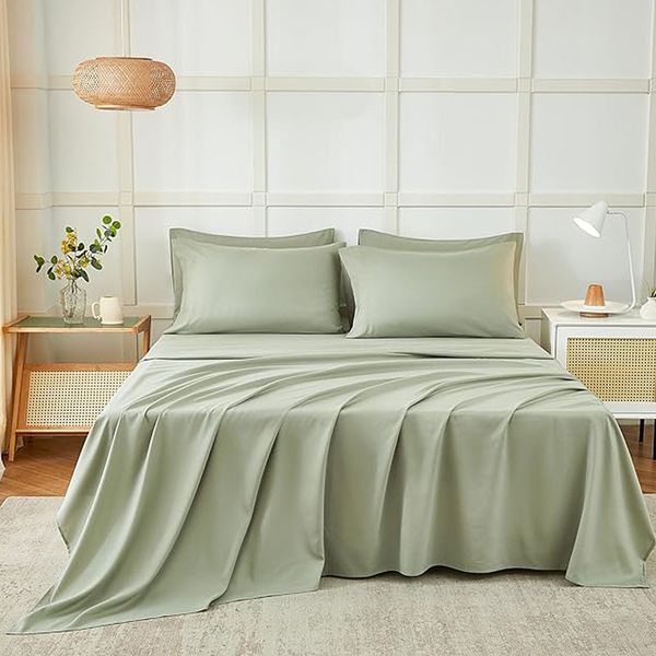 Sheets &amp; Pillowcase Set -2 Bed Sheets with 2 Pillow Cases Size:Queen 4 Pieces