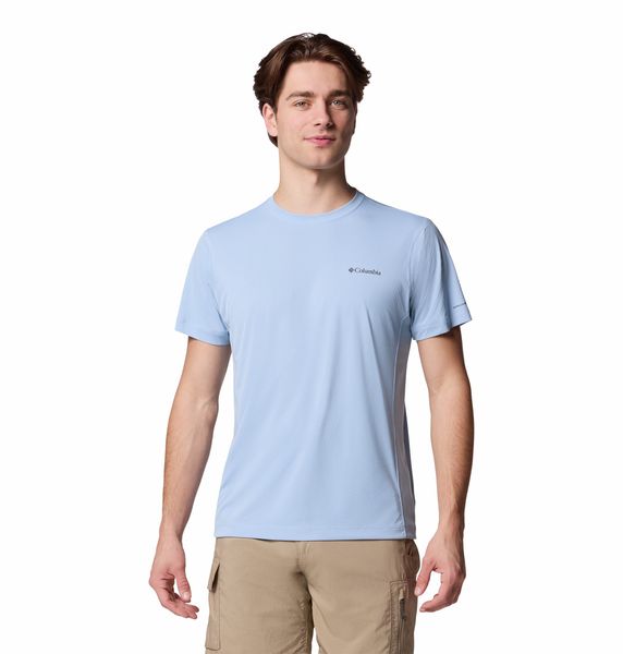 Columbia Men's Zero Rules Light Short Sleeve Crew Shirt Ripple Blue