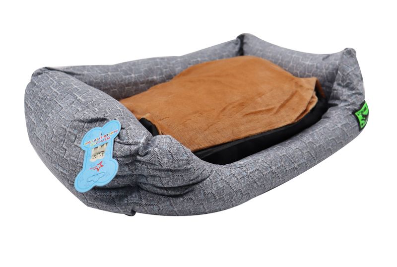 Pet Dog Cat Bed Dog Cushion Pet Mat - Grey &amp; Brown