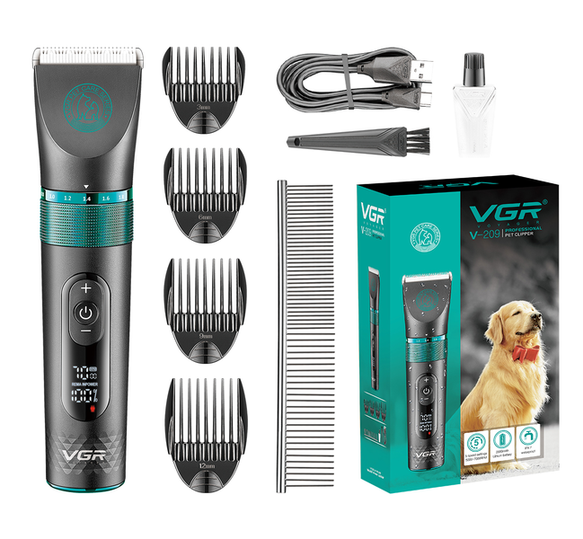 Upgraded 5 Speeds IPX 7 Ceramic Blade Professional Pet Clipper
