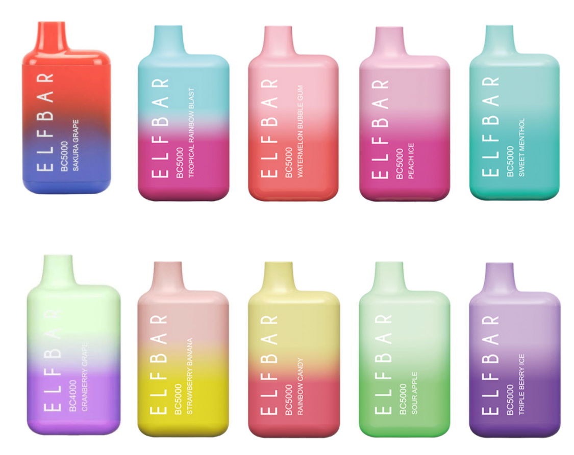 ELF BAR BC5000 Disposable Vape 5000 Puffs (5 ) Value Pack of 10