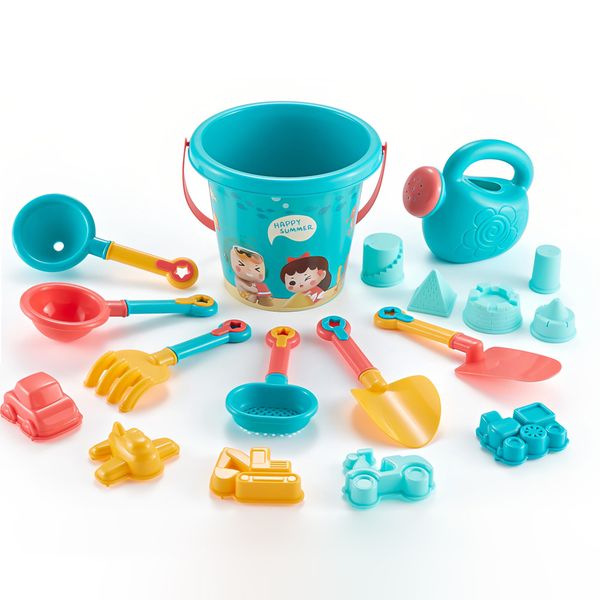 Beach Toys - 18 Piece Set - Summer Pool Outdoor Beach Game Toys