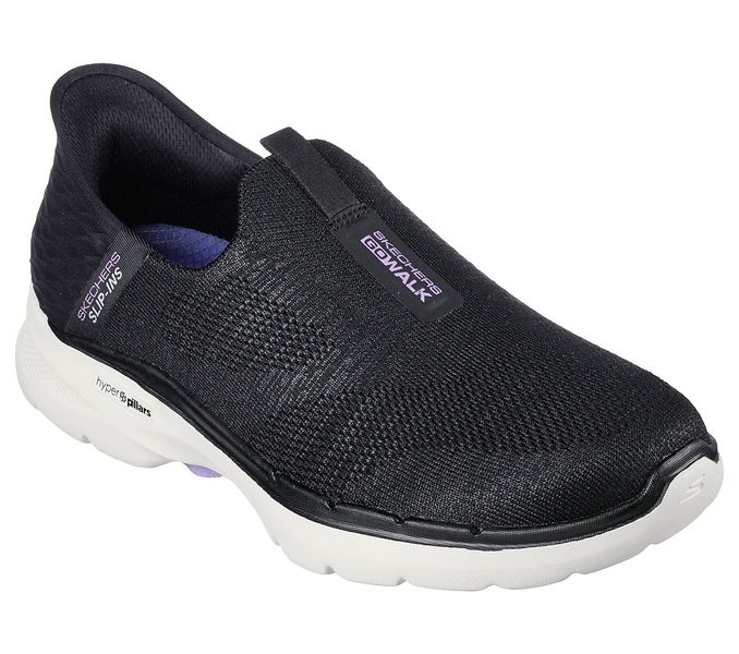 Skechers Go Walk 6 Fabulous View Black/Lavender (124569)
