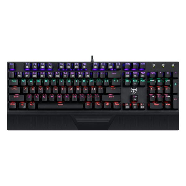 T-Dagger Destroyer Rainbow Backlit Gaming Mechanical Keyboard - Black