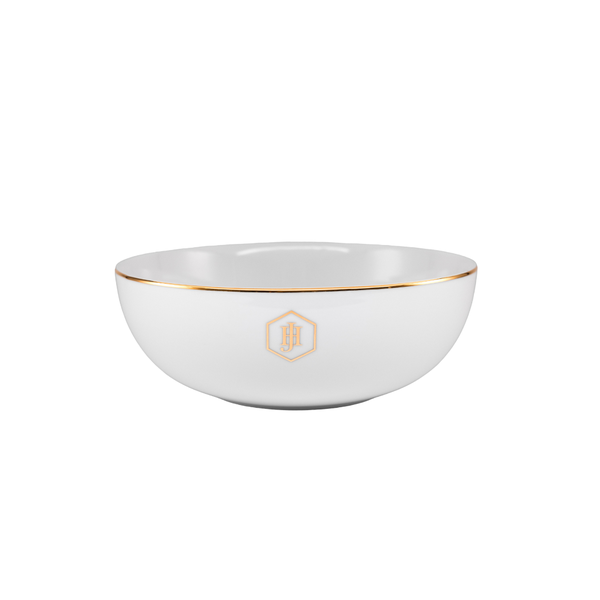JAN - Gold Rimmed Salad Bowl