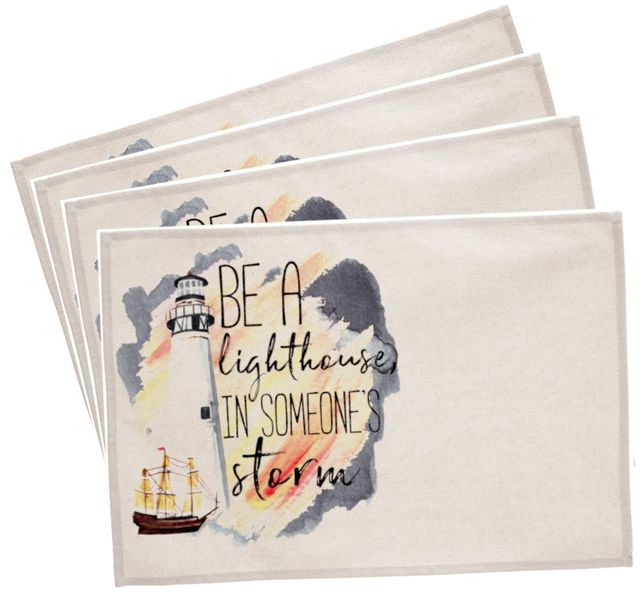 PepperSt Placemat Set - Be a Lighthouse... (Set of 4)