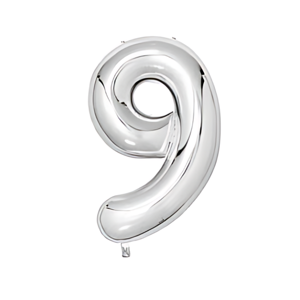 Silver Foil Balloon 32 inch - No 9